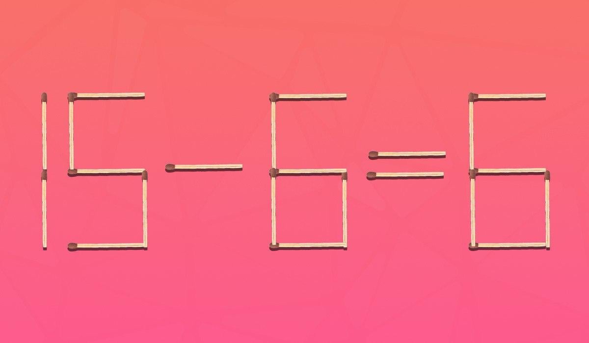 Basta spostare un solo fiammifero per rendere corretta l'uglianza: un rompicapo impegnativo