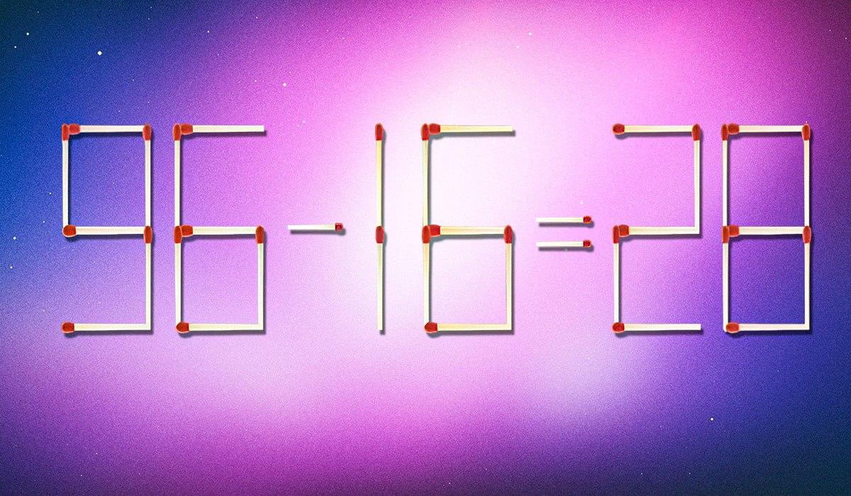 Devi cancellare 2 corrispondenze per rendere corretta l'uglianza: un rompicapo per geni